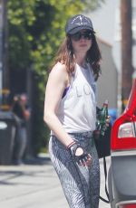 ANNE HATHAWAY Leaves a Gym in West Hollywood 05/19/2017