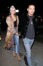 ASHLEE SIMPSON and Evan Ross Out for Dinner in Hollywood 05/16/2017