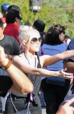 ASHLEE SIMPSON at Universal Studios in Hollywood 05/30/2017