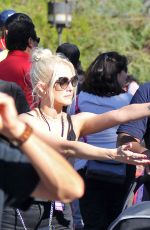 ASHLEE SIMPSON at Universal Studios in Hollywood 05/30/2017