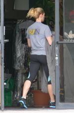 ASHLEY GREENE in Leggings at a Gas Station in Los Angeles 05/09/2017
