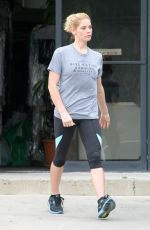 ASHLEY GREENE in Leggings at a Gas Station in Los Angeles 05/09/2017