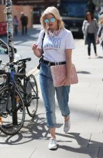 ASHLEY JAMES Arrives at Hoxton Radio Studios in London 05/05/2017