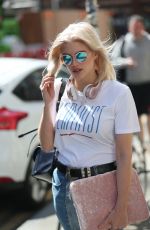 ASHLEY JAMES Arrives at Hoxton Radio Studios in London 05/05/2017