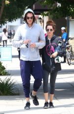 ASHLEY TISDALE and Christopher French Leaves a Gym in Studio City 05/30/2017