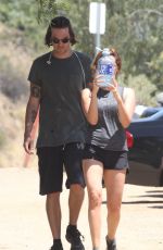 ASHLEY TISDALE and Christopher French Out Hiking in Los Angeles 05/04/2017