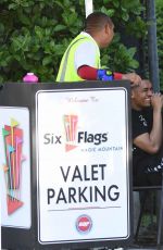 BELA THORNE Out at Magic Mountain in Valencia 05/05/2017