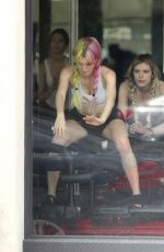 BELLA and DANI THORNE at a Pilates Class in Los Angeles 05/15/2017