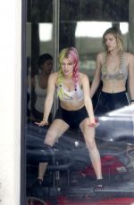 BELLA and DANI THORNE at a Pilates Class in Los Angeles 05/15/2017