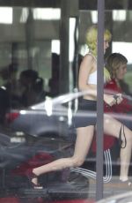 BELLA and DANI THORNE at a Pilates Class in Los Angeles 05/15/2017