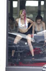 BELLA and DANI THORNE at a Pilates Class in Los Angeles 05/15/2017