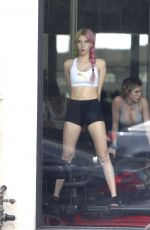 BELLA and DANI THORNE Working Out at a Gym in Los Angeles 05/15/2017