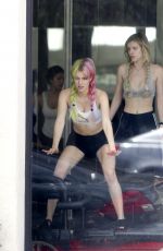 BELLA and DANI THORNE Working Out at a Gym in Los Angeles 05/15/2017