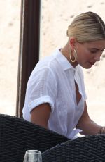 BELLA HADID and HAILEY BALDWIN Out for Lunch in Cannes 05/17/2017