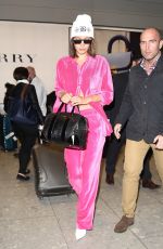 BELLA HADID at Heathrow Airport in London 05/11/2017