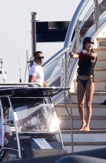 BELLA HADID in Bikini at a Yacht in Monaco 05/29/2017