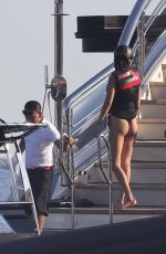 BELLA HADID in Bikini at a Yacht in Monaco 05/29/2017