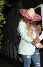 BEYONCE Leaves Gracias Madre in West Hollywood 05/05/2017