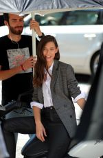 BIANCA BALTI on the Set of a OVS Commercial in Milan 05/29/2017