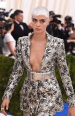 CARA DELEVINGNE at 2017 MET Gala in New York 05/01/2017