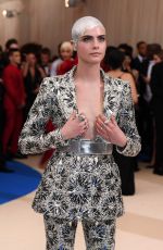 CARA DELEVINGNE at 2017 MET Gala in New York 05/01/2017