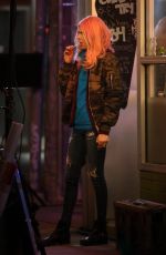 CARA DELEVINGNE on the Set if Life in a Year 05/10/2017