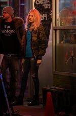 CARA DELEVINGNE on the Set if Life in a Year 05/10/2017