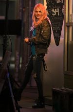 CARA DELEVINGNE on the Set if Life in a Year 05/10/2017