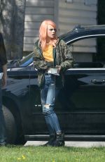 CARA DELEVINGNE on the Set of Life In A Year in Toronto 05/04/2017