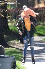 CARA DELEVINGNE on the Set of Life In A Year in Toronto 05/04/2017