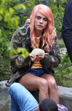 CARA DELEVINGNE on the Set of Life in a Year in Toronto 05/09/2017