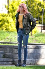 CARA DELEVINGNE on the Set of Life In A Year in Toronto 05/03/2017