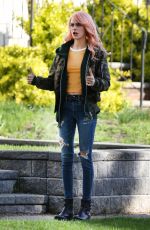CARA DELEVINGNE on the Set of Life In A Year in Toronto 05/03/2017
