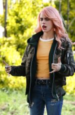 CARA DELEVINGNE on the Set of Life In A Year in Toronto 05/03/2017