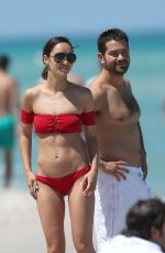 CARA SANTANA in Bikini and Jesse Metcalfe at a Beach in Miami 05/08/2017