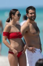 CARA SANTANA in Bikini and Jesse Metcalfe at a Beach in Miami 05/08/2017