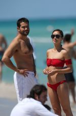 CARA SANTANA in Bikini and Jesse Metcalfe at a Beach in Miami 05/08/2017
