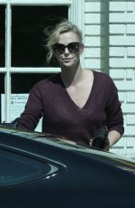 CHARLIZE THERON Out for Ice Cream at Salt and Straw in Los Angeles 05/12/2017