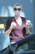 CHARLIZE THERON Out for Ice Cream at Salt and Straw in Los Angeles 05/12/2017