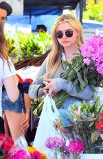 CHLOE MORETZ Shopping at Farmers Market in Studio City 05/21/2017