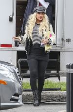 CHRISTINA AGUILERA on the Set of Zoe Movie in Toronto 05/12/2017