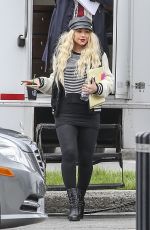 CHRISTINA AGUILERA on the Set of Zoe Movie in Toronto 05/12/2017