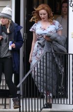CHRISTINA HENDRICKS on the Set of The Burning Woman in Brockton 05/08/2017
