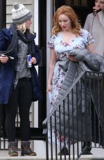 CHRISTINA HENDRICKS on the Set of The Burning Woman in Brockton 05/08/2017