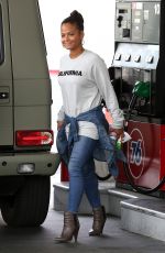 CHRISTINA MILIAN at a Gas Station in Beverly Hills 05/09/2017