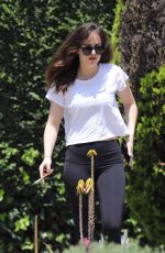 DAKOTA JOHNSON in Tights Out in West Hollywood 05/12/2017