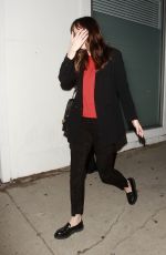 DAKOTA JOHNSON Leaves a Restaurant in Los Angeles 05/12/2017