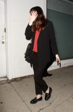 DAKOTA JOHNSON Leaves a Restaurant in Los Angeles 05/12/2017