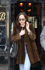 DAKOTA JOHNSON Leaves Her Hotel in New York 05/01/2017