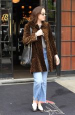 DAKOTA JOHNSON Leaves Her Hotel in New York 05/01/2017